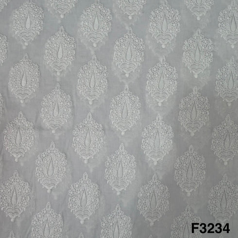 chikankari Cotton Fabric-F3234